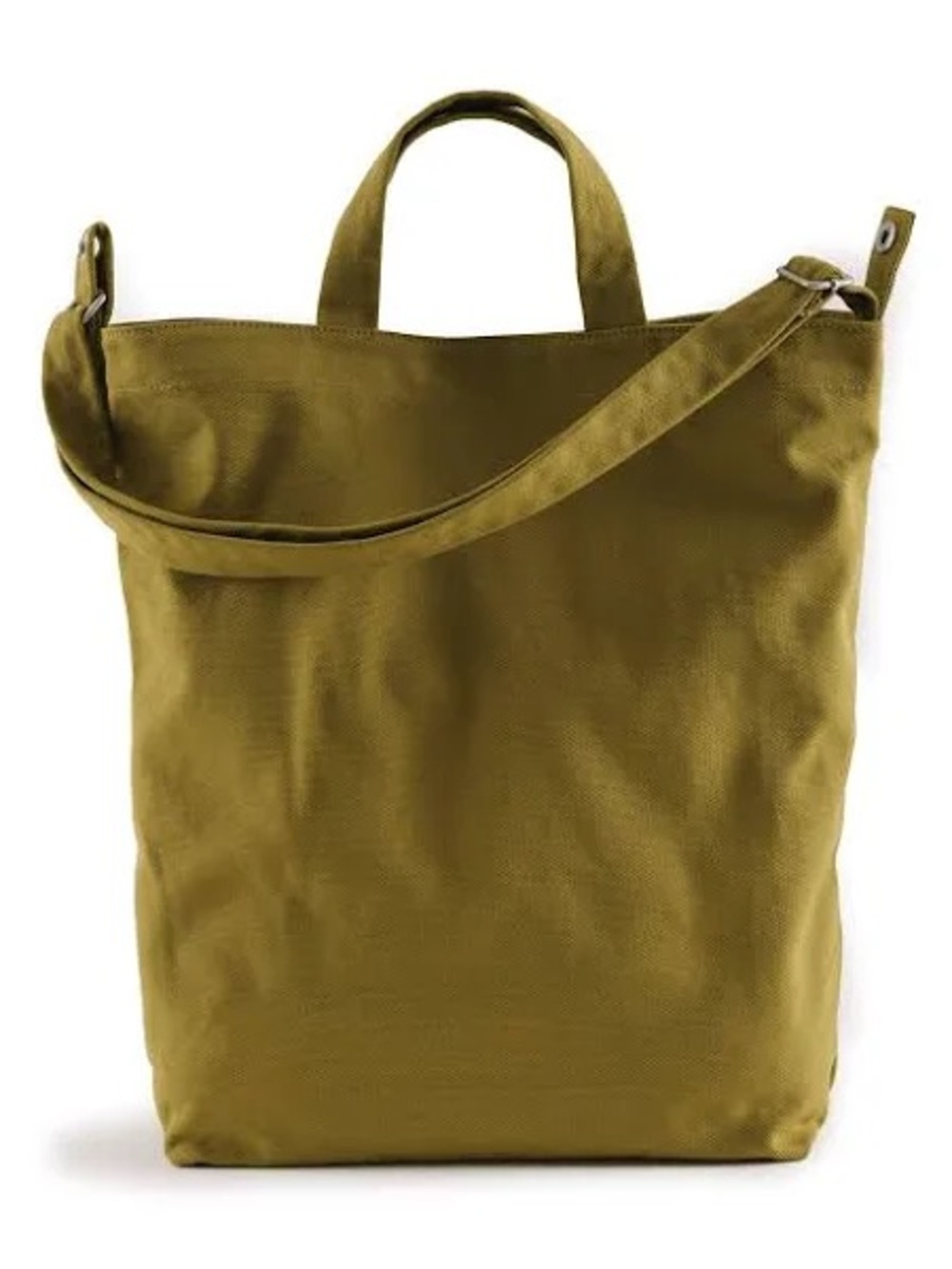 BAGGU Spanish Olive Duck Bag Unisex Canvas Horizontal Snap Top Tote